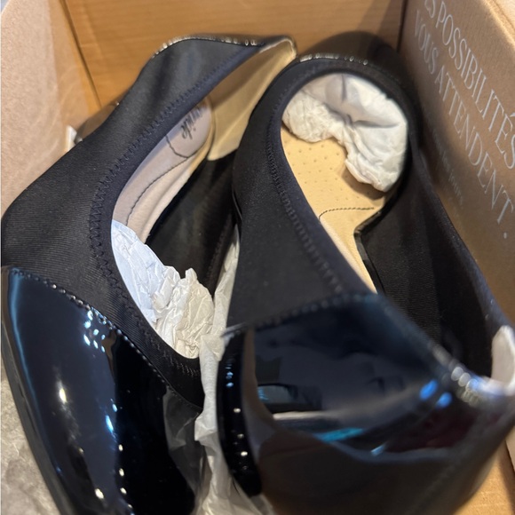 NWT CLASSIC LIFE STRIDE Black Patent Wedges Womens Shoes 8.5 M NIB Make Fair off - Picture 9 of 13